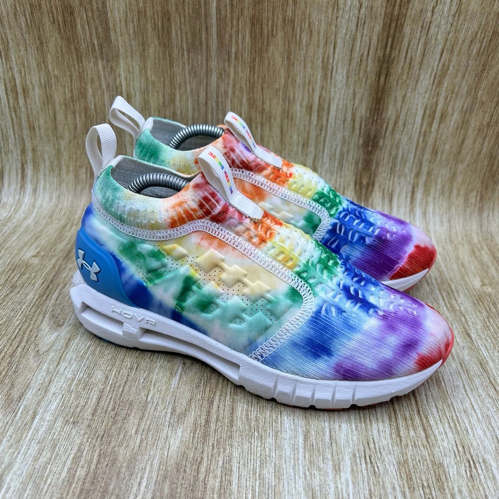 Under Armour HOVR Phantom‎ Slip 'Pride' Women's Size 6.5 Rainbow Tie Dye Shoes